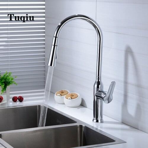 Newly Arrived Pull Out Kitchen Faucet Chrome Sink Mixer Tap 360 degree rotation kitchen mixer taps Kitchen Tap Brass water tap