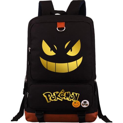 Pokemon Anime Golden New Product Popular Youth Student School Bag Large Capacity Travel Bag Student Men and Women Backpack