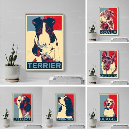 German Shepherd Animal Dog Original Art Printing-Photo Poster Gift Wall Home Decoration-Animal Dog Portrait Wall Art Canvas Post