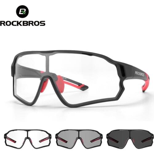 Original ROCKBROS Cycling Glasses Photochromic UV400 Protection Sunglasses MTB Road Bike Glasses Sport Safe Eyewear Equipment