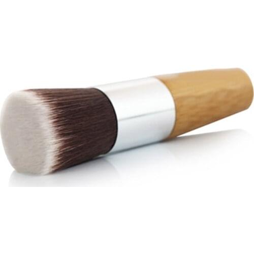 Flat Top Foundation Brush Large Face Brush for Liquid Cream Powder Wood color Cosmetic Cream Makeup Brushes Professional