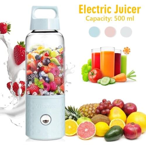 500ML Portable Juicer Electric USB Charging Smoothie Blender Machine Mixer Mini Juice Cup Maker fast Blenders food processor