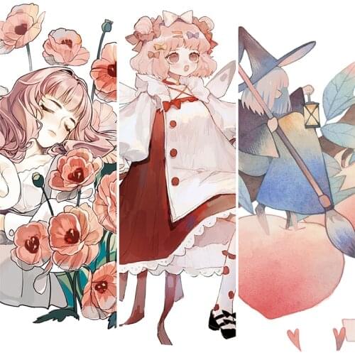 Lovely Flower Tea Peach Girls Washi Tapes Bullet Journal Masking Tape Adhesive Tape DIY Scrapbooking Decoration Washi Stickers