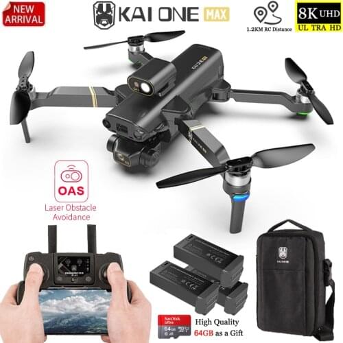 KAI ONE PRO MAX RC Drone With 8K HD Dual Camera 3-Axis Gimbal Aerial Photography Obstacle Avoidance RC Foldable Quadcopter 1.2KM