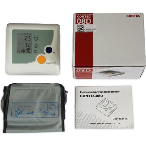 Promoted,Digital Blood Pressure Monitor Heart Beat Pulse Rate NIBP Meter LCD CONTEC08D CONTEC