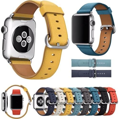 Top Genuine Leather Watch Strap for Apple Watch 5 38mm 40mm 42mm 44mm Watch Band For Apple Watch 4 Band For iwatch 4 bands 44mm