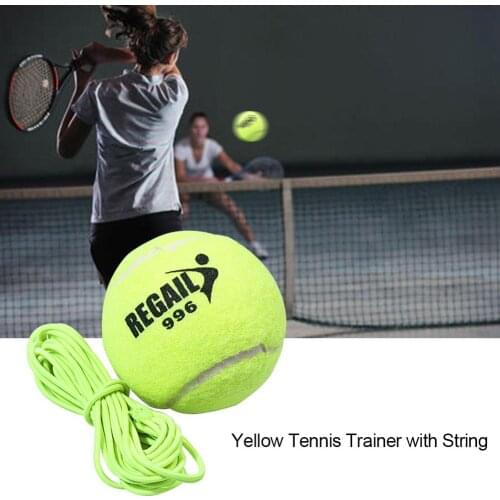 Tennis Balls Durable Yellow Tennis Trainer With String Sparring Device Trainers Sport Outdoor Fun Cricket Beach Tennis Accessory