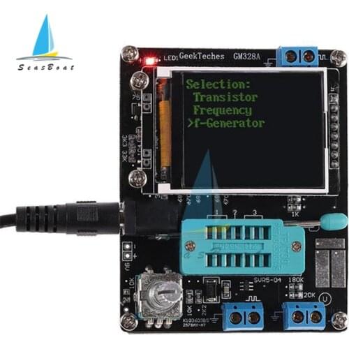 LCD GM328B Mega328 Transistor Tester Diode Capacitance ESR Voltage Frequency Meter PWM Square Wave Signal Generator