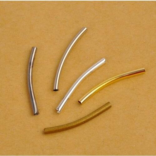 1000pcs Wholesale Jewelry Tube Spacer Bracelet Necklace Connectors Gold Silver Bronze Dull Silver Plated For Jewelry Making