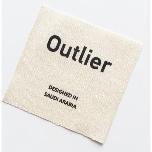 High Quality Straight Cut Organic Cotton Printed Label For Clothing