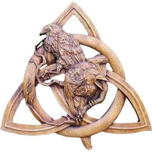 Mysterious Creative Wall Plaque Resin Wall Sculptures Crow Wall Hanging Ornament For Garden Yard Home Decoration Accessories