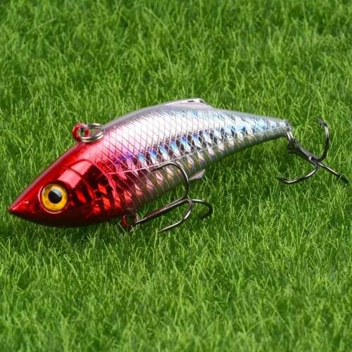 1pcs Hard Vib Fishing Lures 8cm/10g deep Diving Wobblers Isca Artificial Lifelike Skin Fishing Gear For Outdoor Tackle