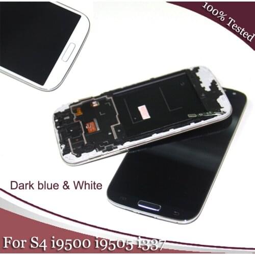 Compatible for Samsung Galaxy S4 i9505 LCD Display Touch Screen Digitizer Full Assembly + Bezel Frame