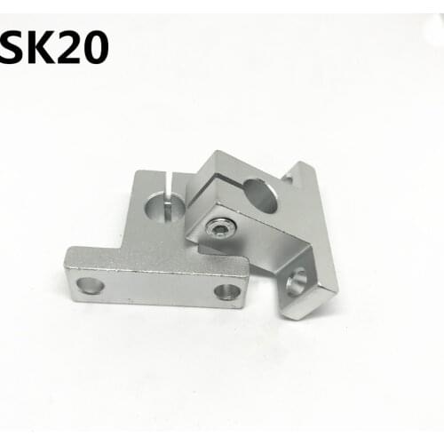 10pcs SK20 20mm linear bearing rail shaft support XYZ Table CNC Router SH20A Free Shipping