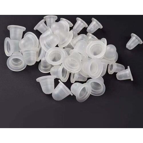 100Pcs Soft Microblading Tattoo Ink Cups Cap Pigment Silicone Holder Container S/L For Needle Tattoo Accessories Supplies Tools