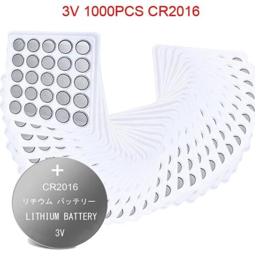 1000PCS CR2016 CR 2016 DL2016 LM2016 BR2016 ECR2016 3V Lithium Battery For Watch Calculator Remote Control Button Coin Cell