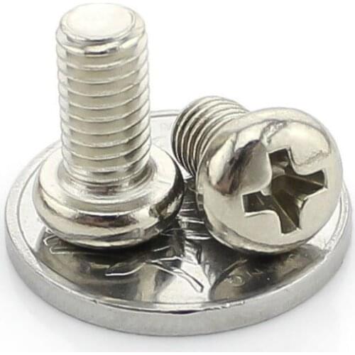 50PCS-M5*6/8/10/12/16 GB818 High Quality Nickel Plated Round Screws Cross Recessed Pan Head Screws