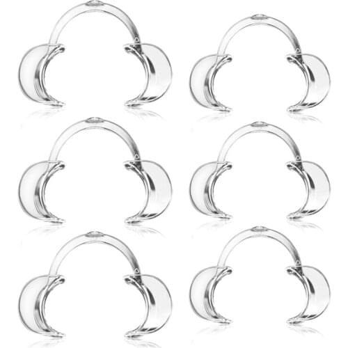 6 Pcs Autoclavable Teeth Whitening Lip & Cheek Retractor Dentist Mouth Opener Repeat Use, 3 Pcs S with 3 Pcs M