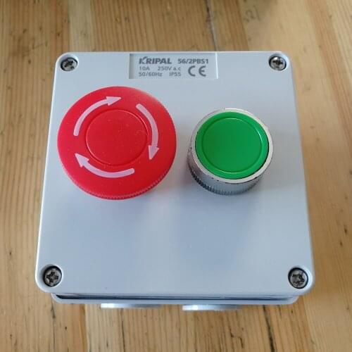 AS 10A 250V IP56 Waterproof Push Button Control Switches Industrial Knob Switch for Industrial Stop Control Station 56/2PBS1