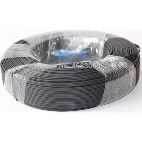 Free Ship 100M 200M 300M SC UPC Simplex FTTH Drop Patch Cable Simplex G657A Outdoor FTTH fiber optic jumper Cable