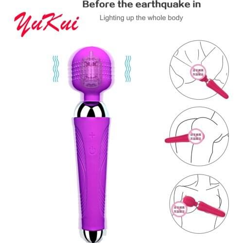 Wireless Dildos AV Vibrator Magic Wand for Women Clitoris Stimulator USB Rechargeable Massager Sex Toys for Muscle Adults