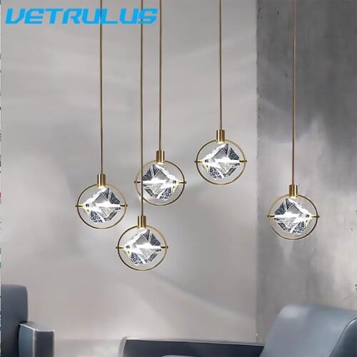 Crystal Pendant Lights Nordic Ceiling Lamp For Living Room Chandeliers Home Decorative Led Ceiling Lamps Hanging Light Fixture