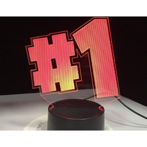Game Series #1 Design 3D Lamp RGBW 7 Colors Touch LED Illusion Table Desk Light Back To School Luminaire Gift Drop Shipping