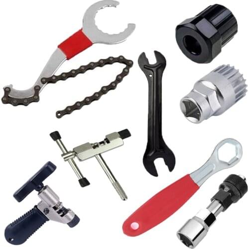 Bicycle Repair Tool Portable Bottom Bracket Wrench Maintenance Tools Chain Cutter Breaker Flywheel Remover Crank Puller Tool