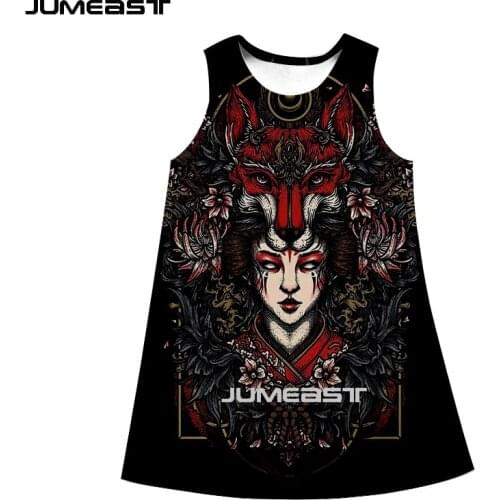 Jumeast Brand Women 3D Printed Dresses Harajuku Punk Styl Eagle Summer Fashion Sleeveless Dress Suspender Nightdress