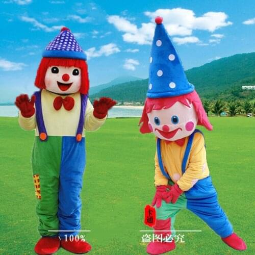 Adult Halloween Clown Mascot Costume Clowns Cartoon Costumes Advertising Mascot Animal Costume for Sale Adult Size