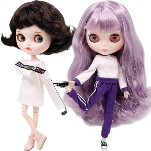 ICY DBS Blyth Doll 18 joint matte skin body white customized face 1/6 BJD azone