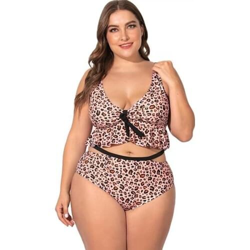 Oversized bikini suit 2021 PRINT SWIMSUIT womens sexy high waist swimsuit beach two piece swimsuit Brazil 5XL