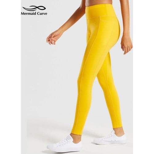 Mermaid Curve Gym Womens Sports Leggings Sexy High-Waist Comfortable Fabric Blend Fitness Legging Tight Yoga Pants Running Pants