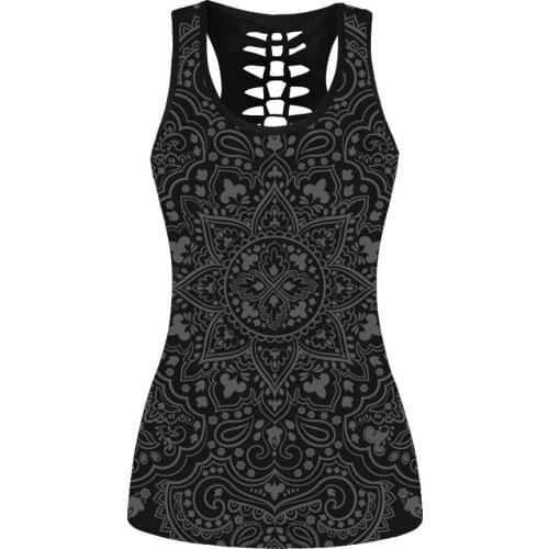 Summer Women Sport Shirt 3D Printing Quick Dry Gym Running Shirt Fitness Yoga Tank Tops Girls Plus Size S-4XL Hollow Out T-shirt