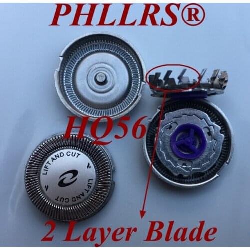 3PCS 2-Layer HQ56 Replacement head Razor blade for philips Shaver HQ55 HQ46 HQ3 HQ4 HQ48 HQ6859 HQ6868 HQ6874 HQ6879 HQ6645