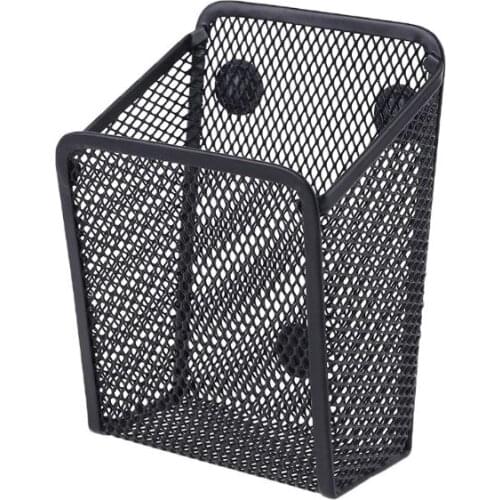 Metal Wire Mesh Magnetic Basket Storage Box Blackboard Chalk Pen Pencil Makeup