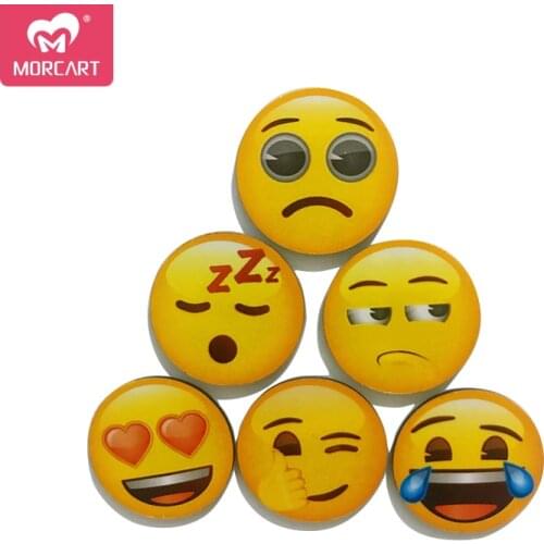 MORCART 5Pcs/set Smiley expression cute fridge magnet set creative refrigerator magnets stickers strong Magnetic office stickers