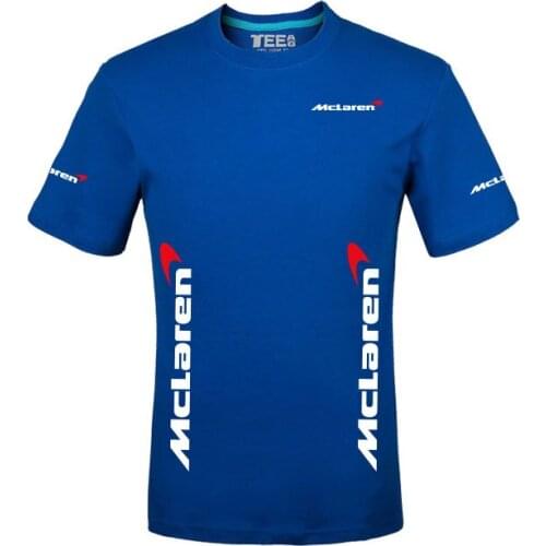 Mens Summer new arrived cotton Mclaren T Shirt solid colour jerseys O-neck tops regular T-shirt