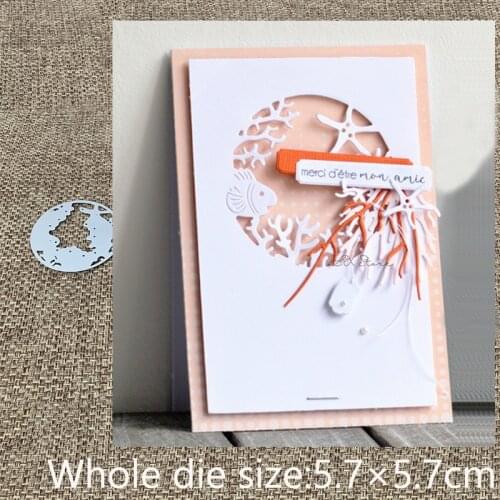 New Design Craft Metal stencil Cutting Dies fish seaweed circle decoration scrapbook die cuts Album Paper Card Craft Embossing