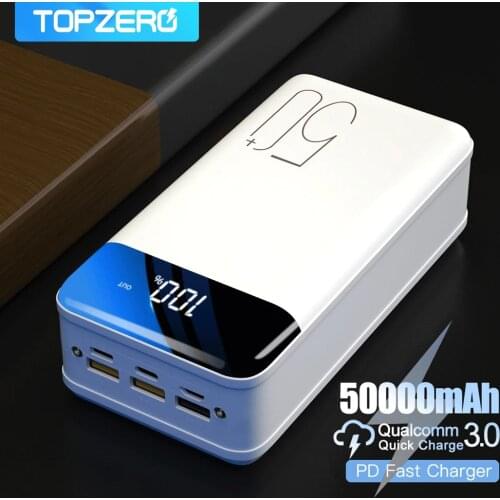 Power Bank 50000mah PD QC3.0 Quick Charge Powerbank 50000 mAh Type C External Battery Charger Poverbank For iPhone Xiaomi Huawei