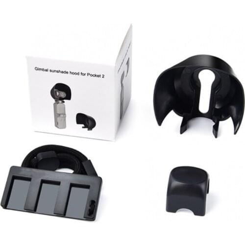 For D-JI Pocket 2 Gimbal Sunshade Hood Anti-glare PTZ Lens Cover Protective Cap Multifunction Set, Camera Accessories