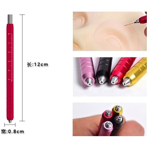 Manual Microblading Eyebrow Semi-Permanent Makeup Tattoo Pen with Scale Eyelashes Accesories Tattoo Supplies
