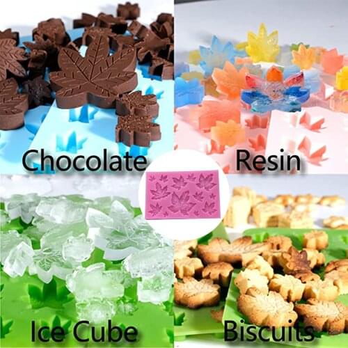 Silicone Leaf Mold Durable Washable Easy Operation Washable Cake Accessory for Kitchen TS1 chocolate Epoxy