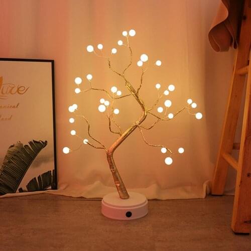 LED Night Light Mini Christmas Tree Copper Wire Garland Lamp For Home Kids Bedroom Decor Fairy Lights Luminary Holiday lighting