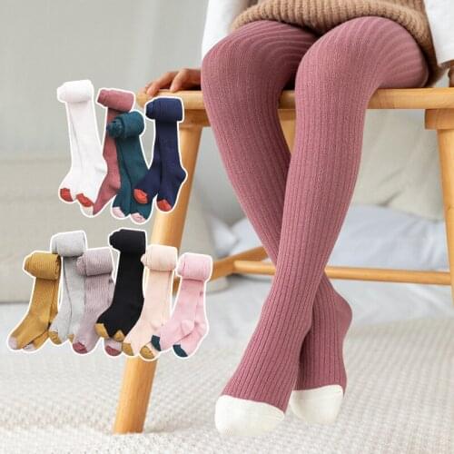 Spring Autumn Baby Tights For Children Cotton Baby Girl Tights For Kids Candy Color Cute Winter Warm Child Pantyhose 0-8 Years