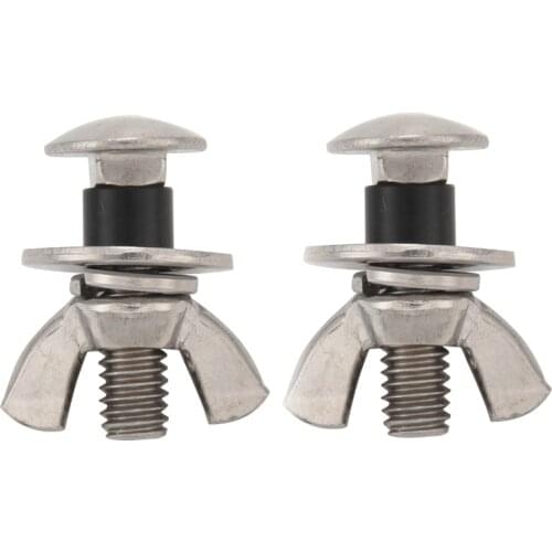 2Pcs Stainless Steel Diving Screws Bolts Wing Nuts with 4 Washers Underwater Tech Diving Gear Equipment