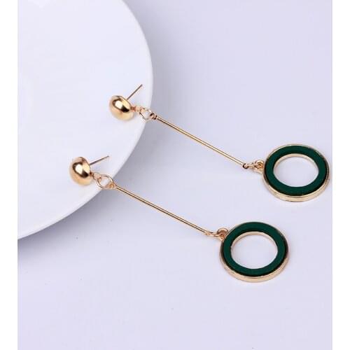 Fashion Korean Style Earrings for Women Red Green Trendy Jewelry Boho Gold Drop Statement Dangle Small Hoop Earrings 2020 New