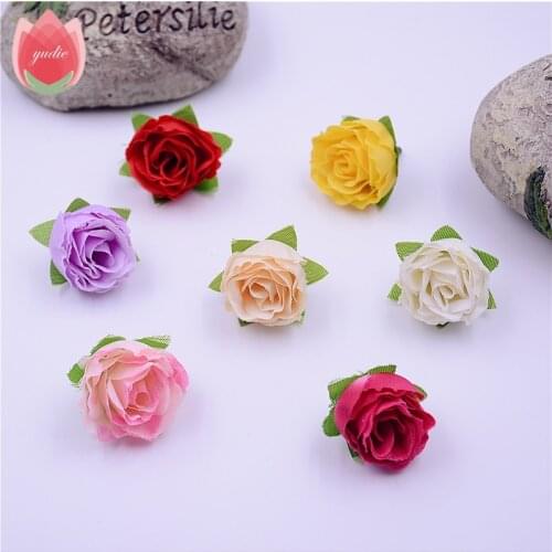 Wholesale 100pcs Silk Artificial Rose Flowers For Wedding Home Party Decoration Flores Clothing Hats Accessories Rosa Flowers