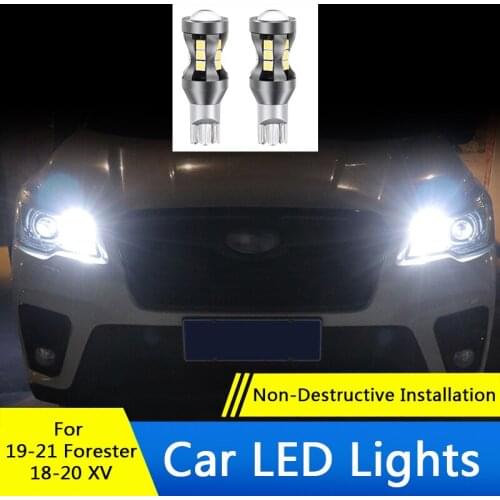 QHCP 2Pcs Led T15 Car Reverse Light Bulb LED Trunk Lamp White Auto Clearance Reading Lights For Subaru Forester 19-21 XV 18-20