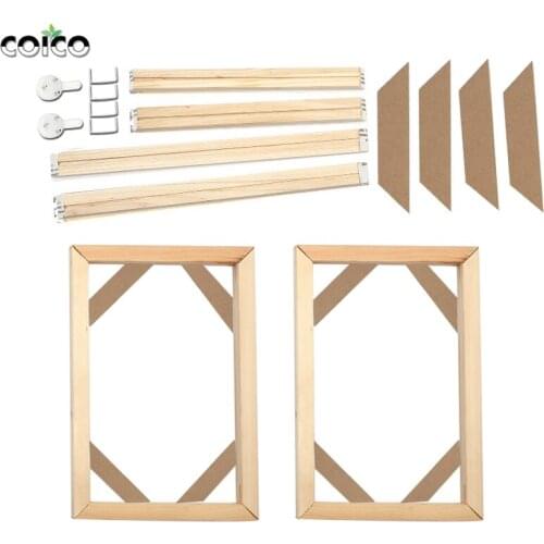 2 pcs Wood Photo Frame For Canvas Picture Home Wall Decor Oil Painting Custom Size DIY Natural Wooden Frames 50x70 Poster Frame